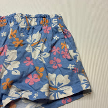 Load image into Gallery viewer, Girls H&amp;M, lightweight floral cotton shorts, elasticated, GUC, size 2,  