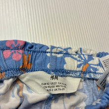 Load image into Gallery viewer, Girls H&amp;M, lightweight floral cotton shorts, elasticated, GUC, size 2,  