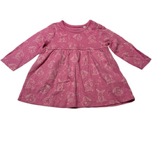Load image into Gallery viewer, Girls Bluezoo, cotton long sleeve dress, rabbits, EUC, size 00, L: 33cm