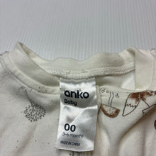 Load image into Gallery viewer, Unisex Anko, cotton zip coverall / romper, GUC, size 00,  