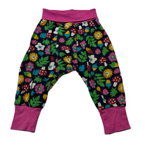Load image into Gallery viewer, Girls Frugi, floral organic cotton pants / bottoms, wash fade, FUC, size 0,  