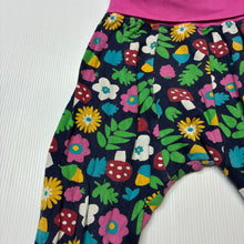 Load image into Gallery viewer, Girls Frugi, floral organic cotton pants / bottoms, wash fade, FUC, size 0,  