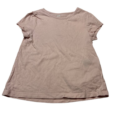 Girls H&M, pink cotton tee / top, GUC, size 3-4,  
