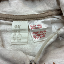 Load image into Gallery viewer, Unisex H&amp;M, organic cotton blend hooded zip romper, EUC, size 000,  