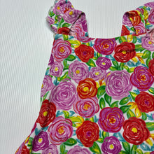 Load image into Gallery viewer, Girls POSH PEANUT, soft feel lightweight stretchy floral romper, EUC, size 0,  