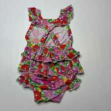 Load image into Gallery viewer, Girls POSH PEANUT, soft feel lightweight stretchy floral romper, EUC, size 0,  
