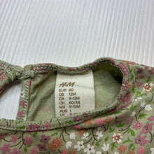 Load image into Gallery viewer, Girls H&amp;M, floral cotton long sleeve dress, EUC, size 1, L: 41cm