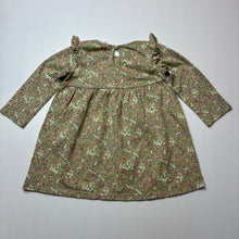 Load image into Gallery viewer, Girls H&amp;M, floral cotton long sleeve dress, EUC, size 1, L: 41cm