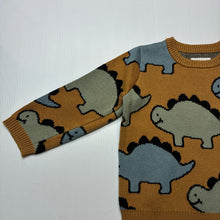 Load image into Gallery viewer, Boys HUX, organic cotton knit sweater / jumper, dinosaurs, EUC, size 2,  