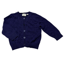 Load image into Gallery viewer, Girls Origami, blue knitted cotton cardigan, GUC, size 1,  