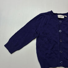 Load image into Gallery viewer, Girls Origami, blue knitted cotton cardigan, GUC, size 1,  