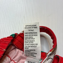 Load image into Gallery viewer, Girls Dymples, stretchy Christmas ruffle romper, GUC, size 0,  