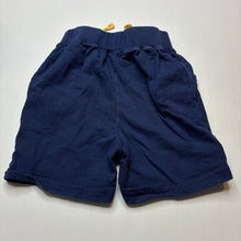 Load image into Gallery viewer, Boys navy, embroidered shorts, diggers, elasticated, GUC, size 0,  