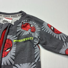 Load image into Gallery viewer, Boys Bonds, x Marvel, Spiderman zip wondersuit / zippy / romper, wash fade, FUC, size 0000,  