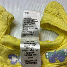 Load image into Gallery viewer, Girls Tiny Little Wonders, yellow cotton summer top, butterflies, EUC, size 00,  