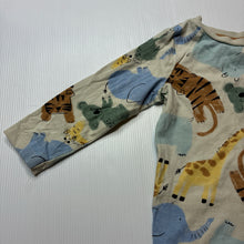 Load image into Gallery viewer, Unisex Dymples, cotton long sleeve tee / top, jungle animals, EUC, size 1,  