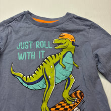 Load image into Gallery viewer, Boys Tilt, cotton long sleeve tee / top, dinosaur, EUC, size 1,  