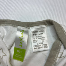 Load image into Gallery viewer, Unisex Dymples, cotton bodysuit / romper, EUC, size 000,  