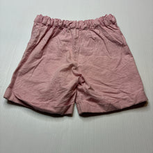 Load image into Gallery viewer, Unisex BABY HOP, pink &amp; white cotton shorts, adjustable, GUC, size 1-2,  