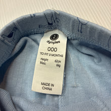 Load image into Gallery viewer, Unisex Dymples, cotton leggings / bottoms, seagulls, EUC, size 000,  