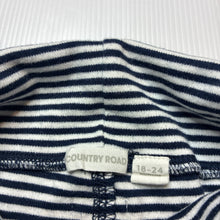 Load image into Gallery viewer, Unisex Country Road, navy &amp; white stripe leggings / bottoms, GUC, size 2,  