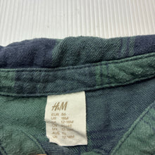 Load image into Gallery viewer, Boys H&amp;M, flannel cotton long sleeve shirt, wash fade, FUC, size 1,  