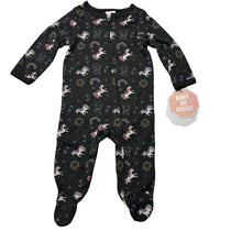 Load image into Gallery viewer, Girls BABY ON BOARD, zip coverall / romper, unicorns, NEW, size 0,  