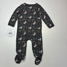Load image into Gallery viewer, Girls BABY ON BOARD, zip coverall / romper, unicorns, NEW, size 0,  