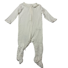 Load image into Gallery viewer, Unisex Dymples, white cotton zip coverall / romper, EUC, size 000,  