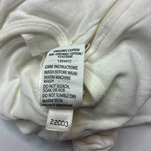 Load image into Gallery viewer, Unisex Dymples, white cotton zip coverall / romper, EUC, size 000,  