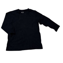 Load image into Gallery viewer, Unisex KID, black cotton long sleeve tee / top, EUC, size 1,  