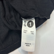 Load image into Gallery viewer, Unisex KID, black cotton long sleeve tee / top, EUC, size 1,  