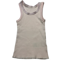 Load image into Gallery viewer, Girls Anko, pink &amp; white cotton singlet top, GUC, size 0000,  