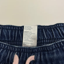 Load image into Gallery viewer, Girls Anko, embroidered knit stretch denim pants, elasticated, EUC, size 1,  