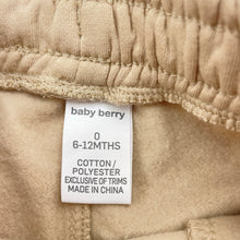 Load image into Gallery viewer, Boys Baby Berry, fleece lined casual pants, elasticated, EUC, size 0,  