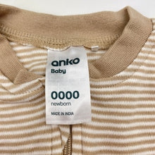 Load image into Gallery viewer, Unisex Anko, soft cotton zip coverall / romper, EUC, size 0000,  