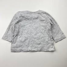 Load image into Gallery viewer, Unisex Baby Berry, grey marle long sleeve tee / top, GUC, size 000,  