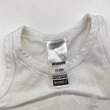 Load image into Gallery viewer, Unisex Bonds, white stretchy singletsuit romper, EUC, size 0000,  