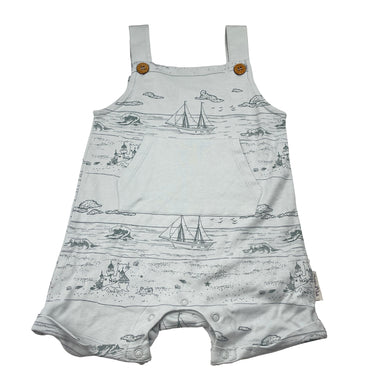 Unisex Aster & Oak, soft feel organic cotton overalls / romper, EUC, size 1,  