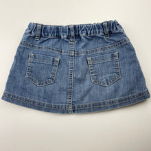 Load image into Gallery viewer, Girls Target, embroidered stretch denim skirt, adjustable, GUC, size 0,  
