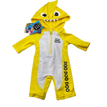 Load image into Gallery viewer, Unisex Pinkfong, BABY SHARK UPF 50+ rashie suit / surfsuit, NEW, size 000,  
