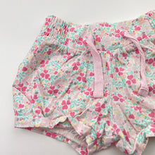 Load image into Gallery viewer, Girls Dymples, floral cotton shorts, elasticated, EUC, size 000,  