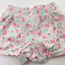 Load image into Gallery viewer, Girls Dymples, floral cotton shorts, elasticated, EUC, size 000,  