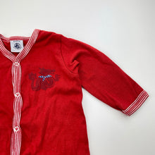 Load image into Gallery viewer, Boys Petit Bateau, red cotton romper, dragon, GUC, size 00,  