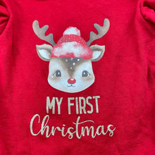 Load image into Gallery viewer, Girls Baby Berry, cotton Christmas bodysuit / romper, EUC, size 0000,  