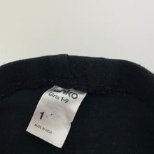 Load image into Gallery viewer, Girls Anko, black stretchy leggings / bottoms, GUC, size 1,  