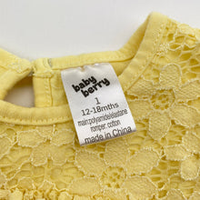 Load image into Gallery viewer, Girls Baby Berry, floral lace romper dress, EUC, size 1,  