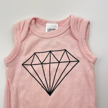 Load image into Gallery viewer, Girls Baby Berry, pink cotton singletsuit romper, EUC, size 0000,  