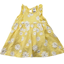Load image into Gallery viewer, Girls Baby Berry, yellow floral cotton romper dress, EUC, size 0, L: 36cm