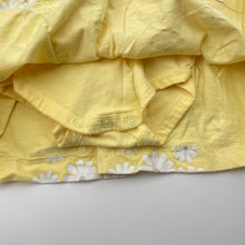 Load image into Gallery viewer, Girls Baby Berry, yellow floral cotton romper dress, EUC, size 0, L: 36cm